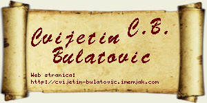 Cvijetin Bulatović vizit kartica